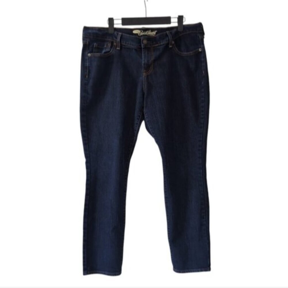 Old Navy Sweetheart Skinny Slim Dark Wash Stretch Jeans 14 - Picture 2 of 8